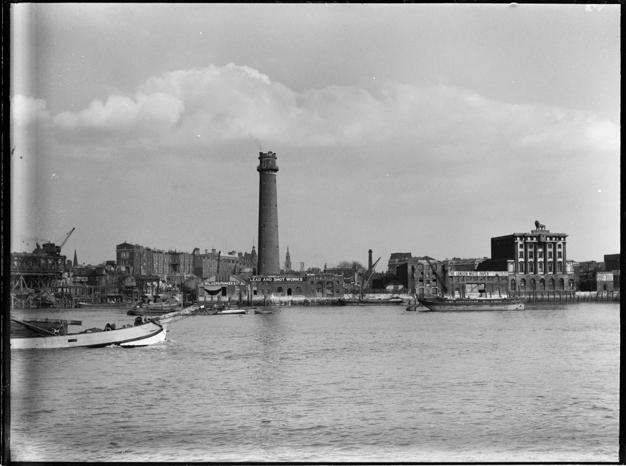 Shot Tower and Lead Works, Belvedere Road, Lambeth, Greater London Authority, 1936. od Charles William Prickett