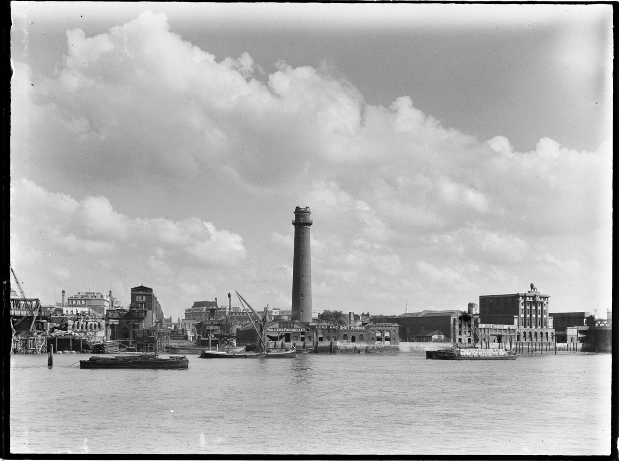 Shot Tower and Lead Works, Belvedere Road, Lambeth, Greater London Authority, 1936. od Charles William Prickett