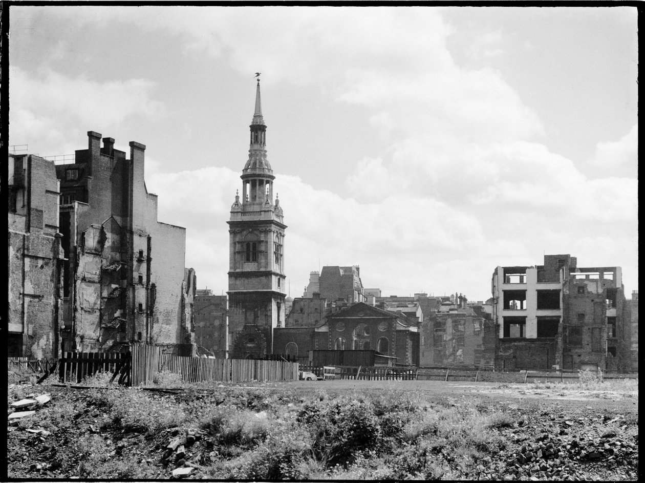 Kostel St Mary-le-Bow, Cheapside, City and County of the City of London, GLA, 1941-1945. od Charles William Prickett