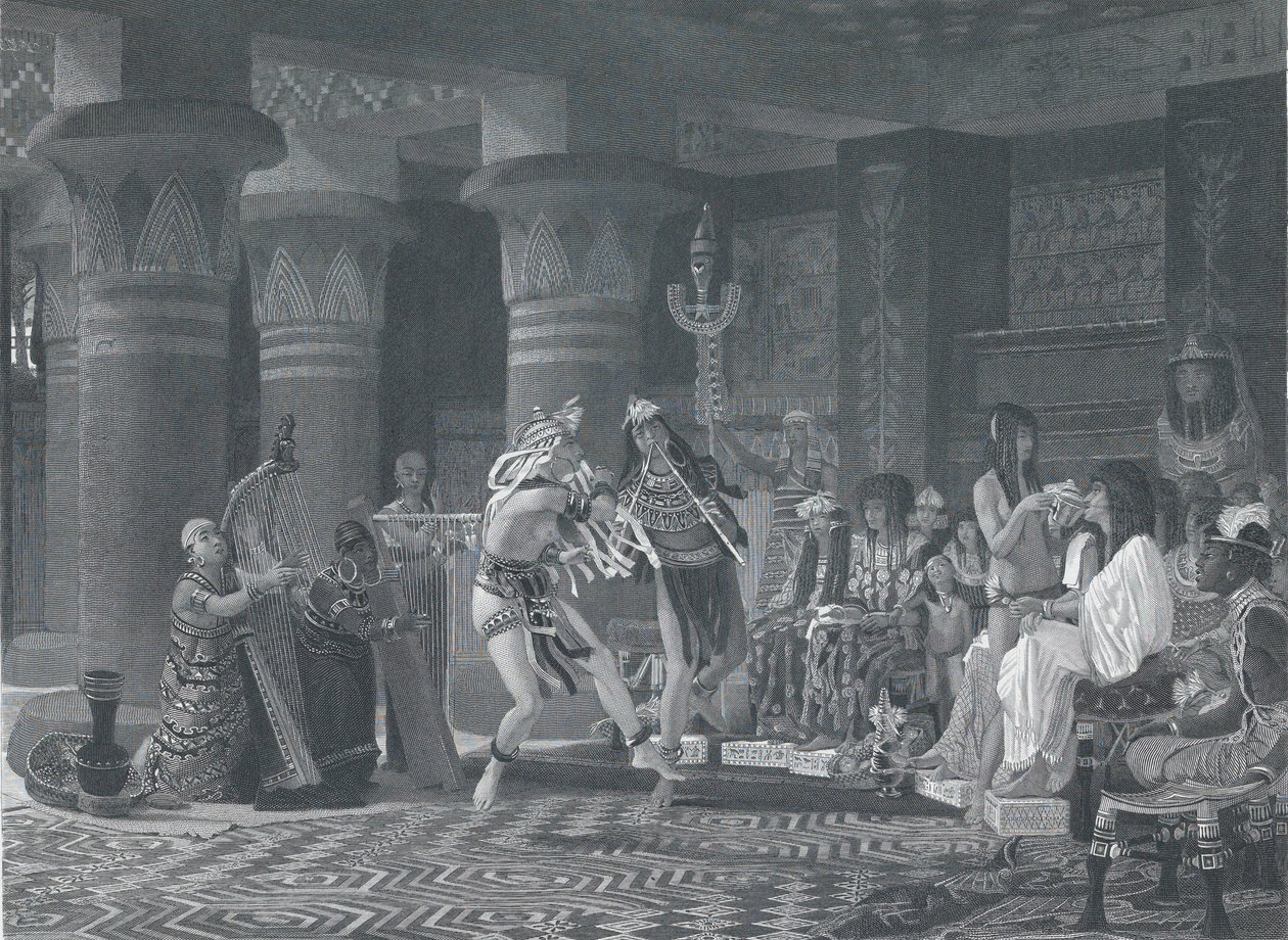 Zábava ve starověkém Egyptě, 1876. od Charles William Sharpe