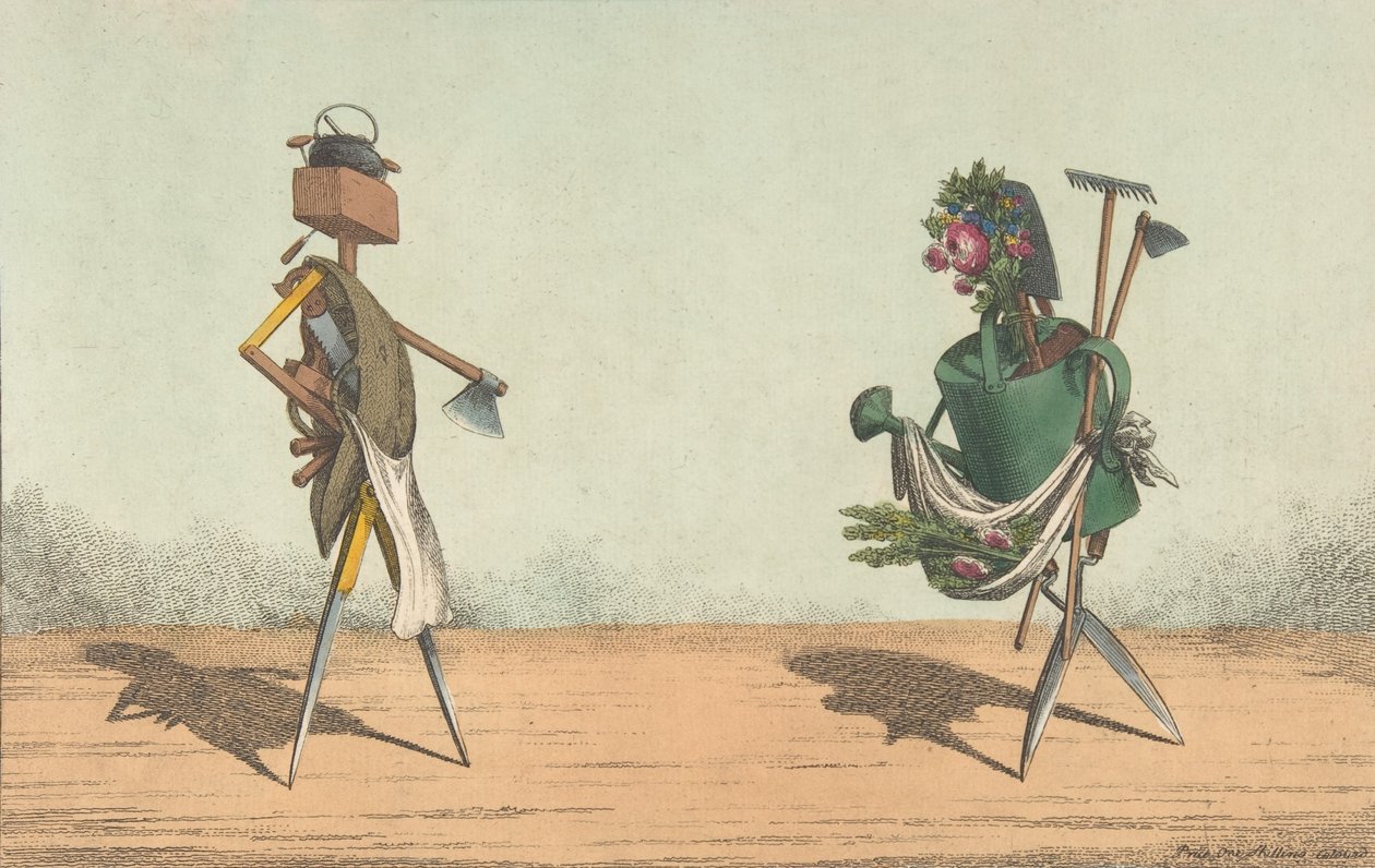 Implements Animated, Pl. 1, Věnováno tesařům a zahradníkům Velké Británie, 1811. od Charles Williams