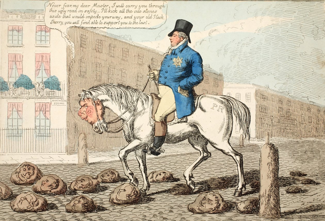 The Regents Hack, pub. 1812 (ručně kolorovaná rytina) od Charles Williams