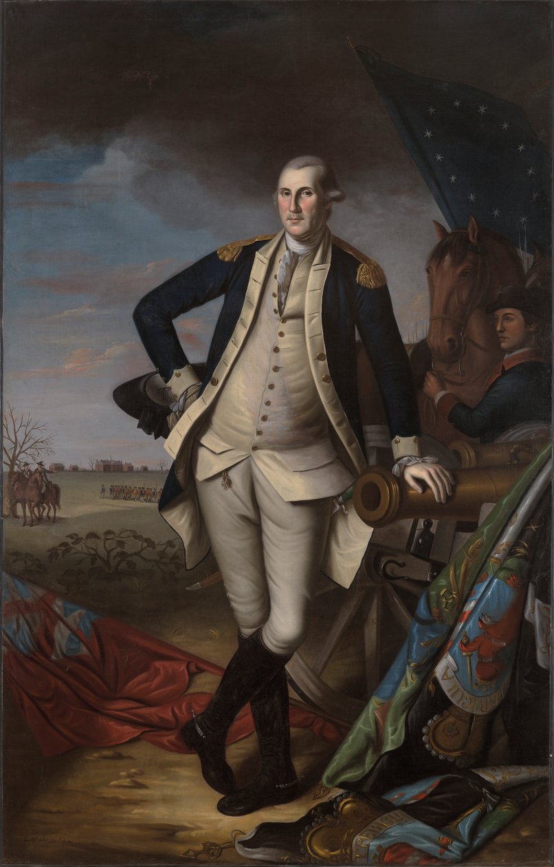 George Washington v bitvě o Princeton od Charles Willson Peale