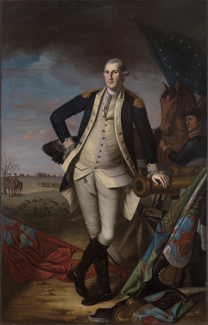 George Washington v bitvě u Princetonu od Charles Willson Peale