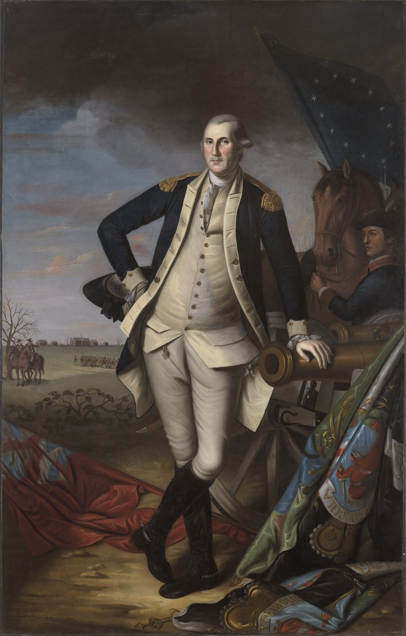 George Washington v bitvě o Princeton, 1781 od Charles Willson Peale