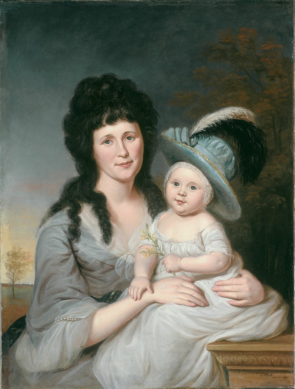 Paní John Nicholson Hannah Duncan a John Nicholson, Jr., 1790. od Charles Willson Peale