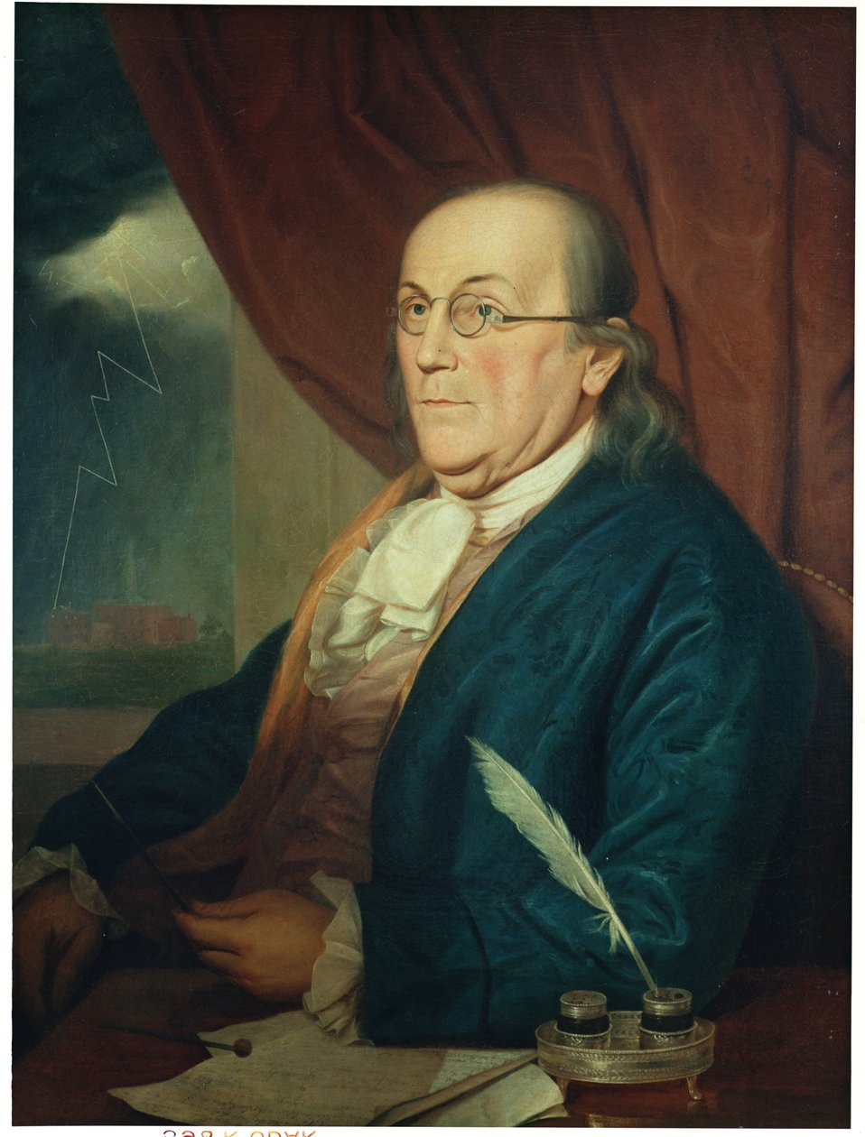 Portrét Benjamina Franklina (1706-90) 1789 od Charles Willson Peale