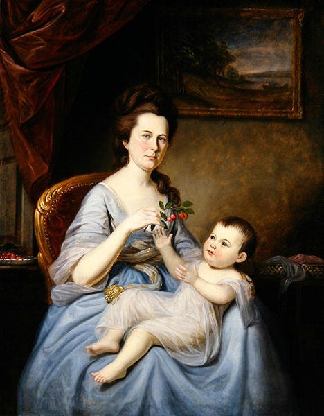 Portrét paní David Formanové a dítěte, kolem roku 1785 (olej na plátně) od Charles Willson Peale