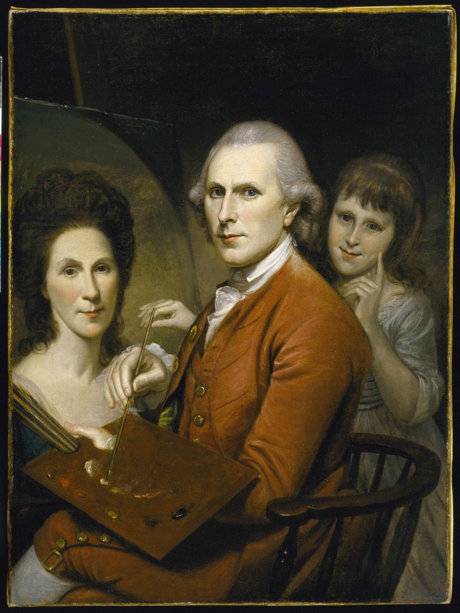 Autoportrét s Angelikou a portrét Rachel od Charles Willson Peale