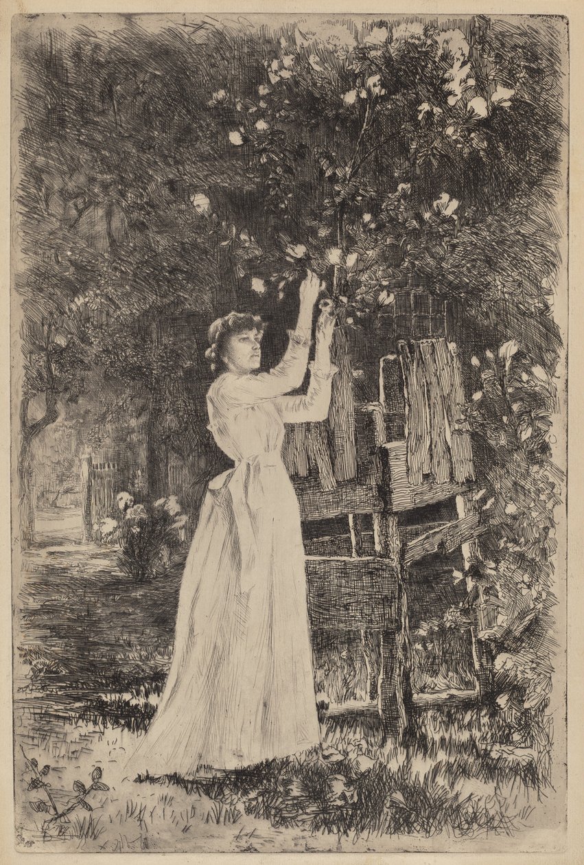Bez názvu (Žena sbírající květy) od Charles Yardley Turner