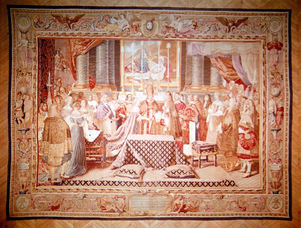 Sňatek Ludvíka XIV. a jeho sestřenice Marie Terezie Španělské od Charles after Le Brun