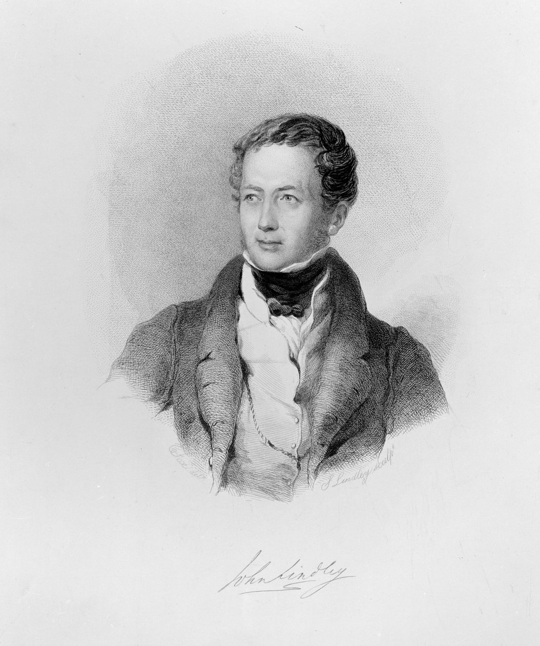 John Lindley, cca 1830 (rytina) S. Lindley, lept (po C. Fox) od Charles and George Fox