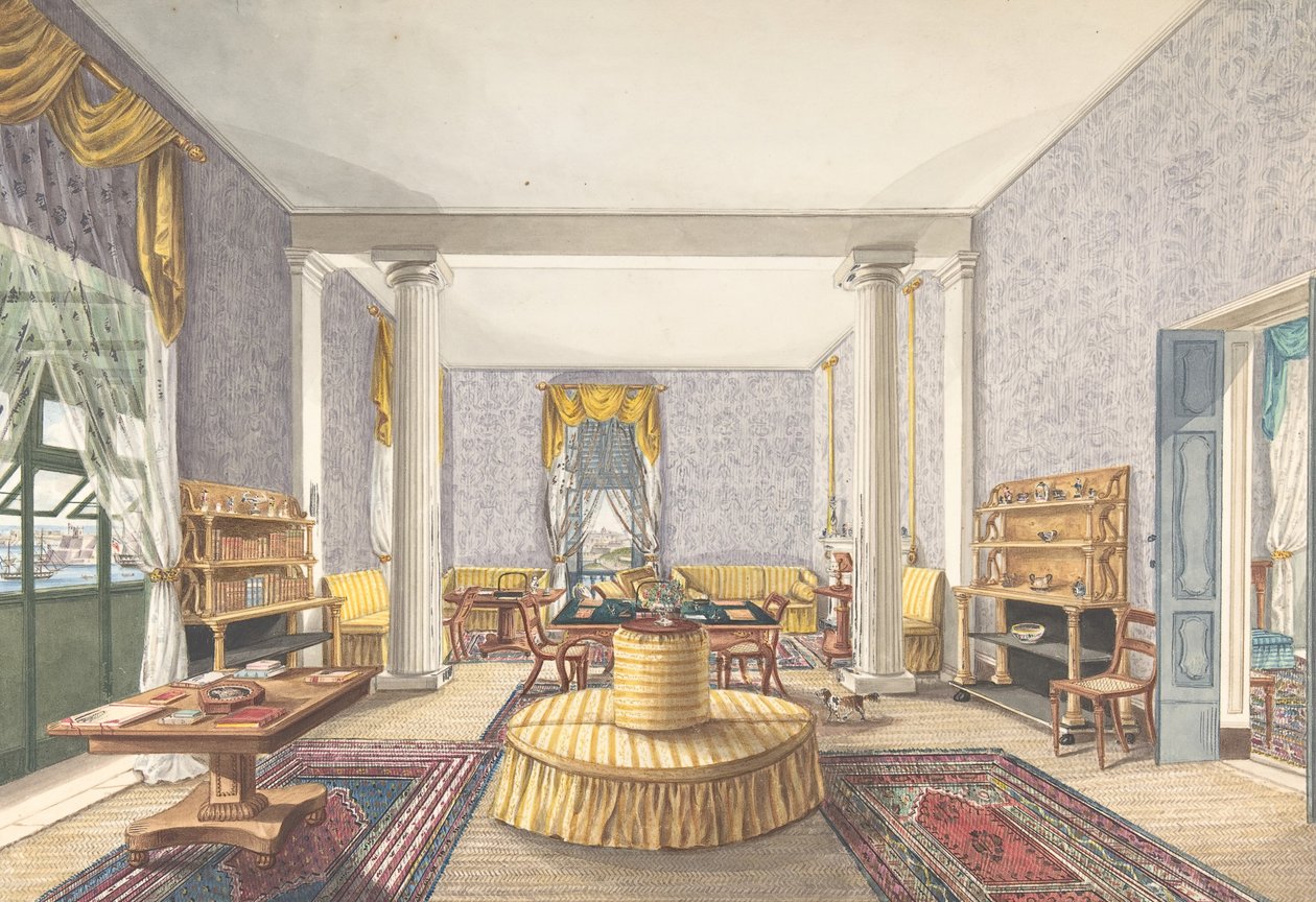 Design pro interiér, cca. 1830. od Charles de Brocktorff
