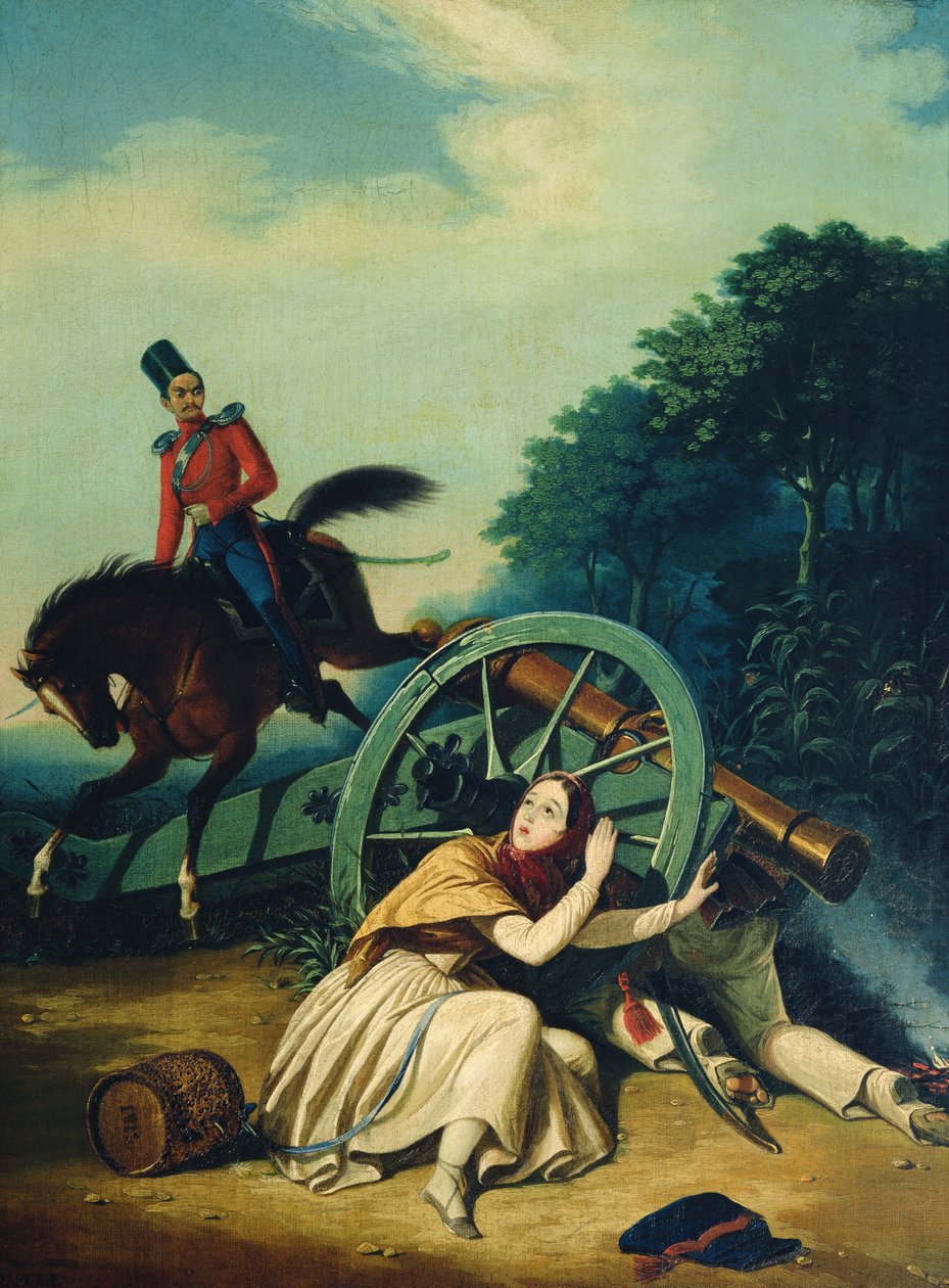 Scéna z francouzsko-ruské války z roku 1812, 30. léta 19. století od Charles de Hampeln