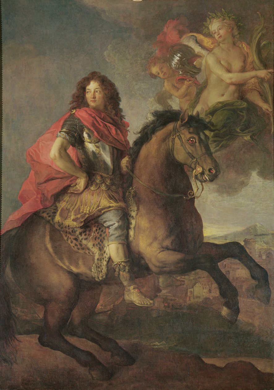 Portrét Armanda Jeana Vignerota, vévody de Richelieu při obléhání Castellamare v roce 1647 od Charles de la Fosse