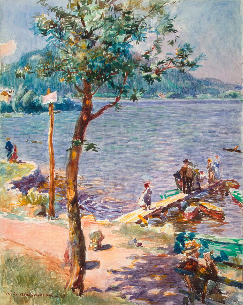 Pohled na jezero, 1893. od Charles de Meixmoron de Dombasle