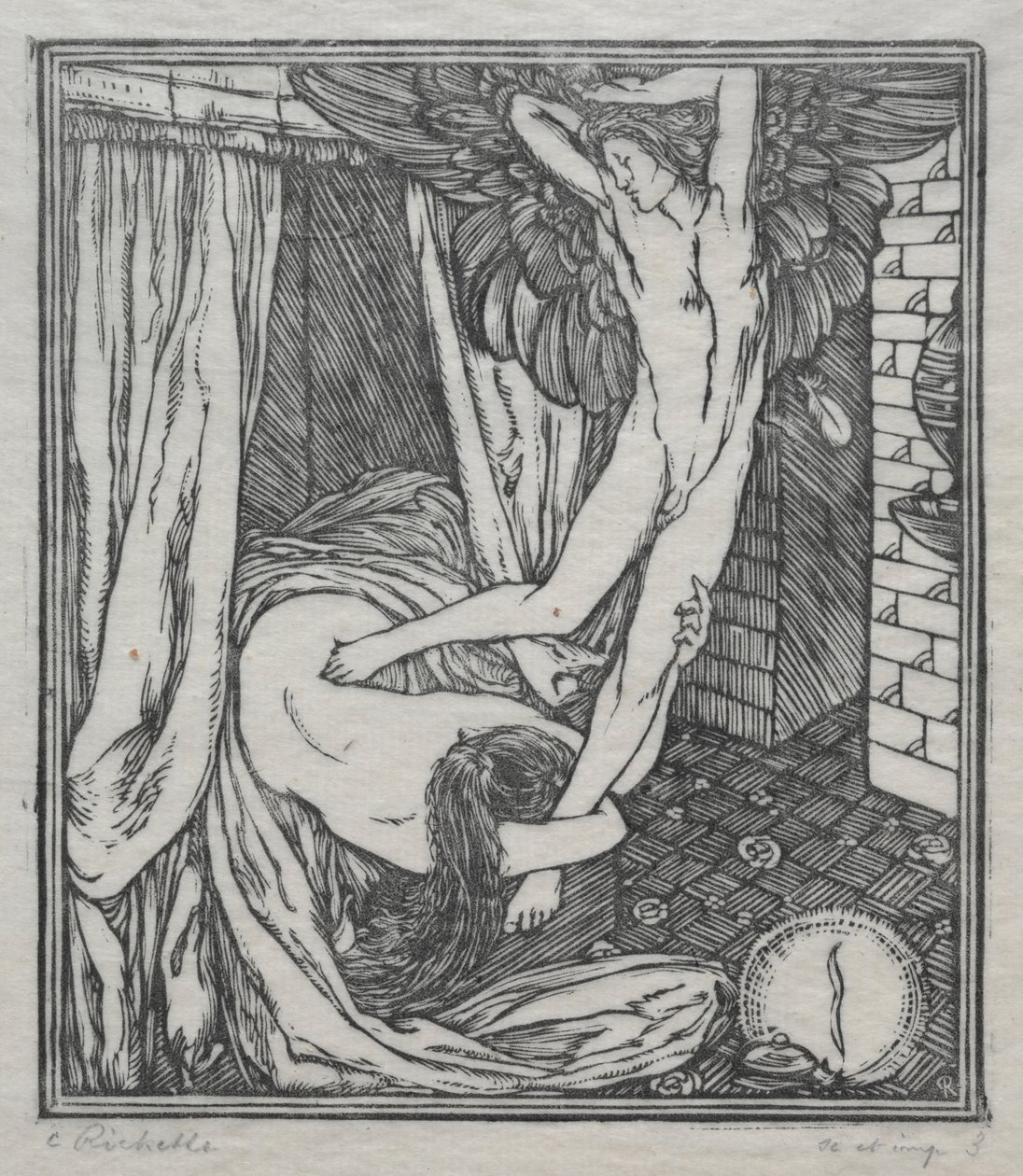 O láskách Cupida a Psyche: The Flight of Cupid od Charles de Sousy Ricketts