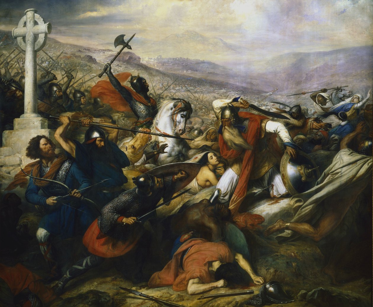 Charles Martel v bitvě u Tours, 1837. od Charles de Steuben