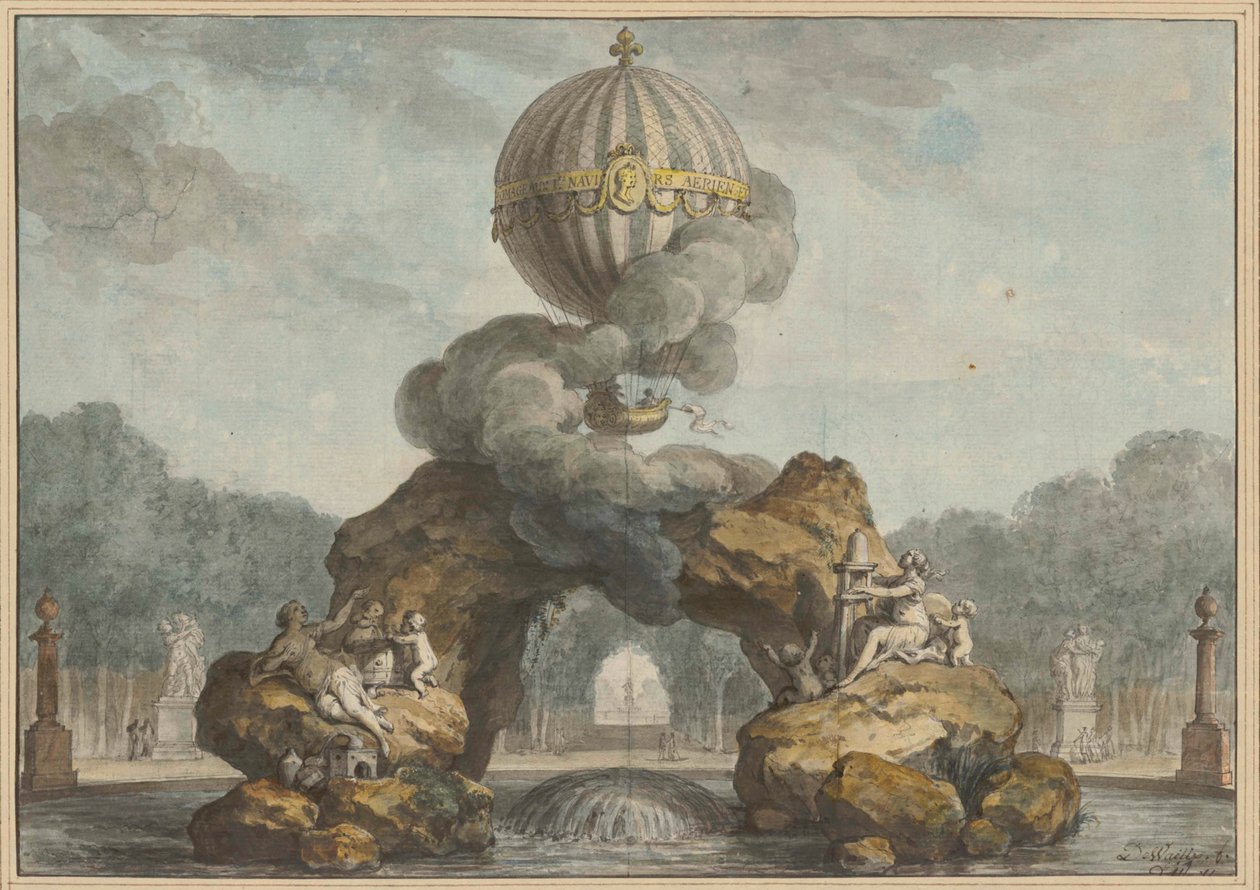 Projekt výzdoby fontány s Charlièrem, 1783. od Charles de Wailly