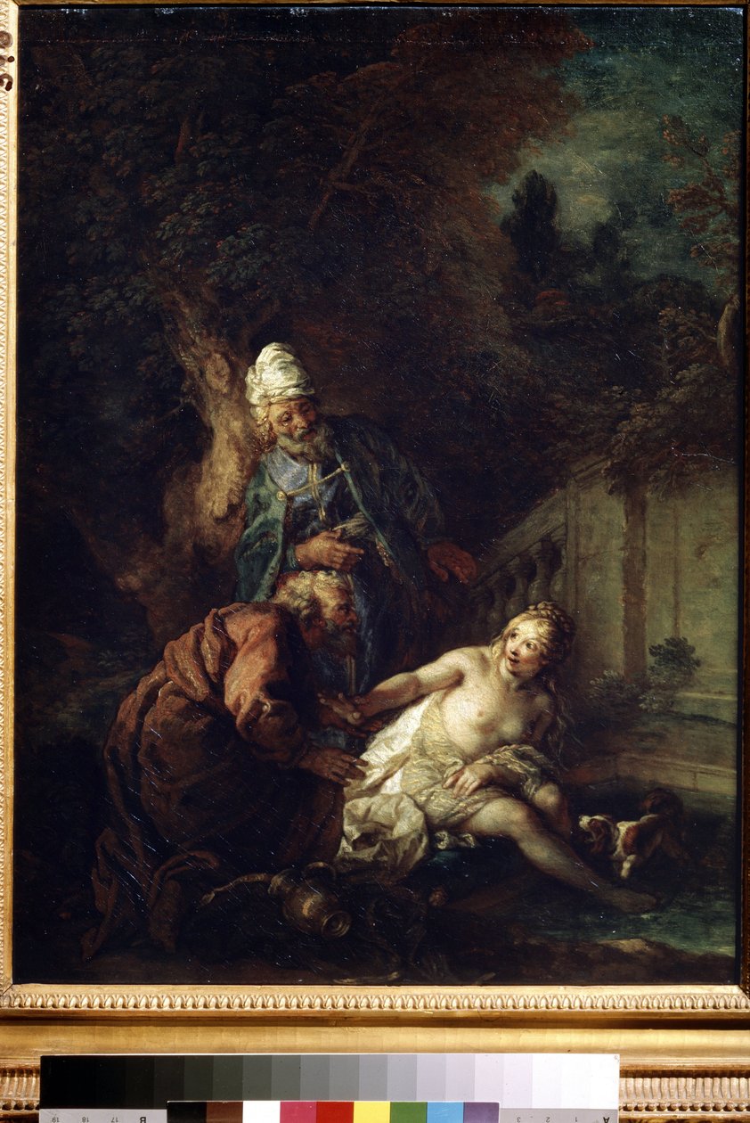 Susanna a starší. Obraz Charles de La Fosse (1636-1716), po roce 1700. Olej na plátně. Barokní umění. Muzeum výtvarných umění, Puškin, Moskva od Charles de la Fosse