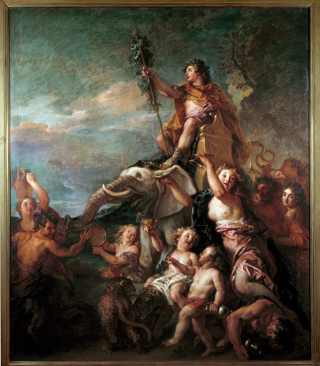 Triumf Bakchův obraz Charles de la Fosse (1636-1716) 17. století Sun. 1,57x0,83 m . od Charles de la Fosse