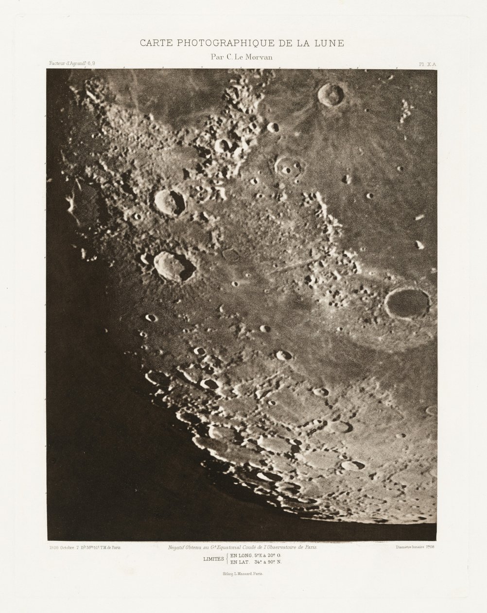 Carte photographique de la lune, planche X.A (Fotografická mapa Měsíce, deska X.A),7. října 2013 od Charles le Morvan