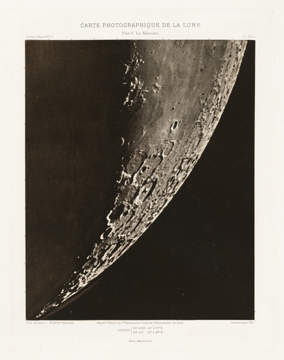 Carte photographique de la lune, planche XVI.A (Fotografická mapa Měsíce, deska XVI.A),5. září 2013 od Charles le Morvan
