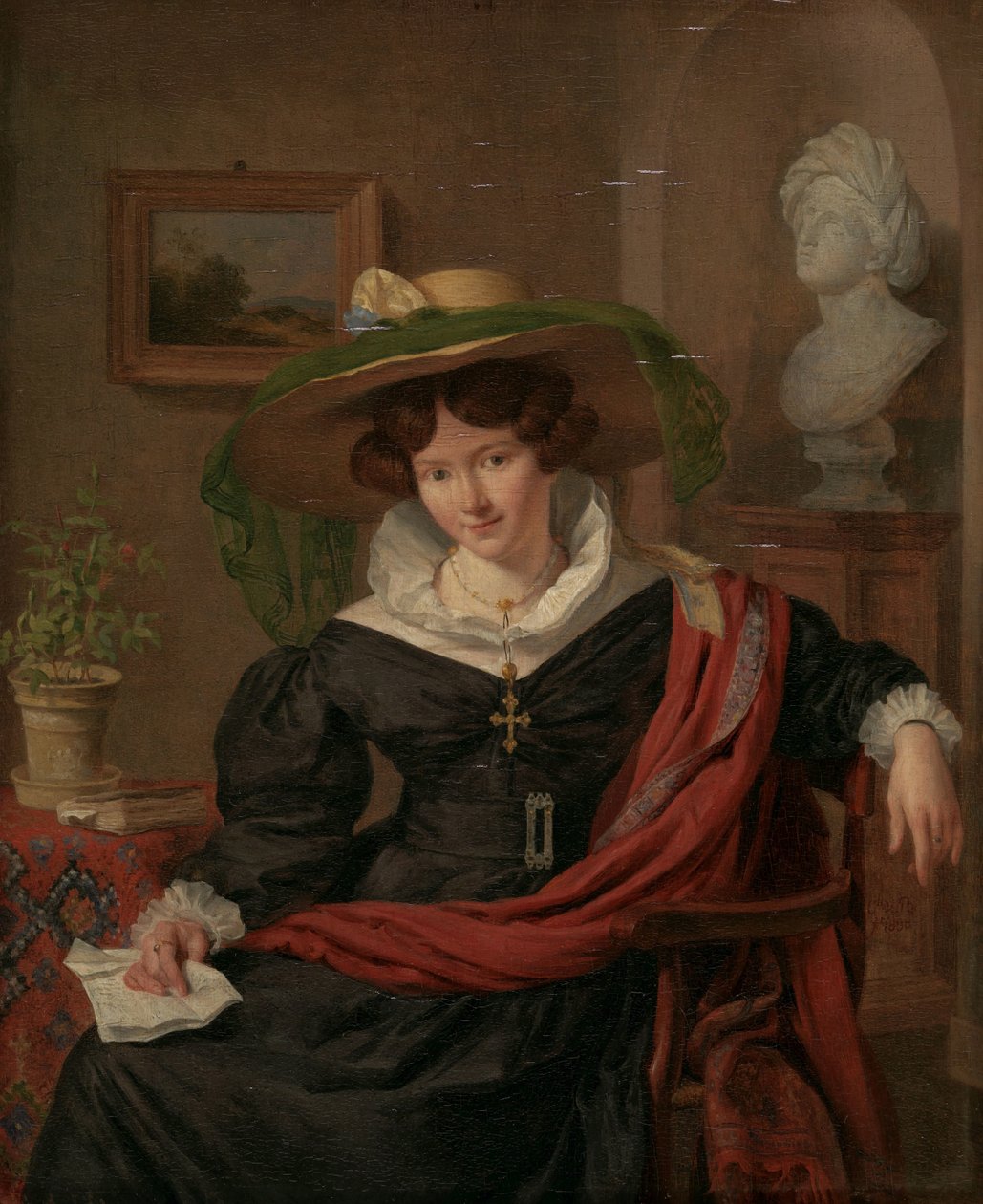 Portrét Caroliny Frederiky Kerst, manželky Louise Royera Portrét Caroliny Frederiky Kerst (1803-1883). Manželka Louise Royera od Charles van Beveren