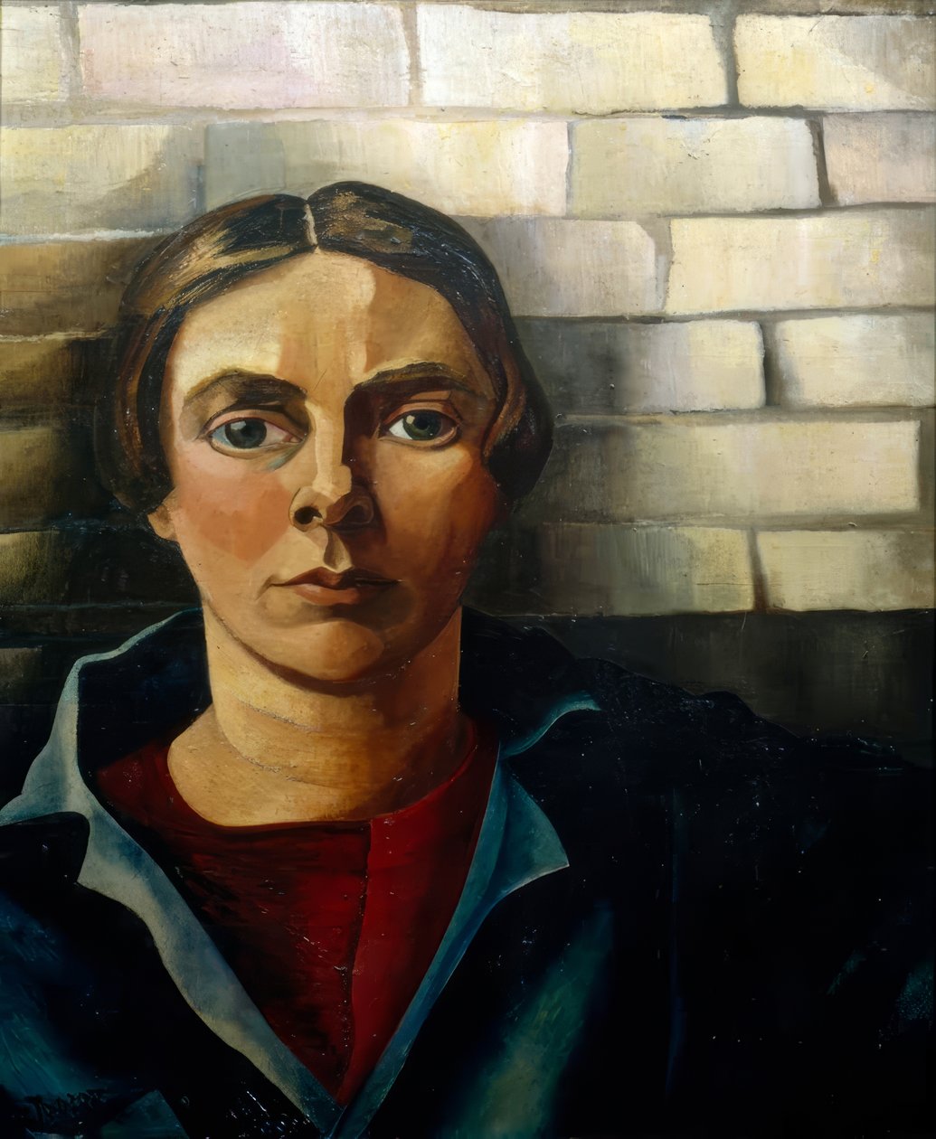 Autoportrét před zdí od Charley Toorop