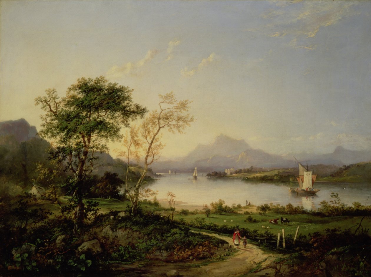 Pohled z hradu Elcho, při pohledu na Bena Lawerse od Charlotte Nasmyth