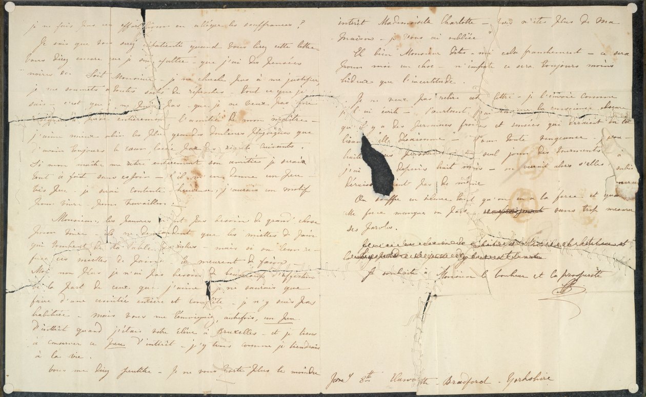 Dopisy Charlotte Bronteové prof. Constantinu Hegerovi od Charlotte Bronte