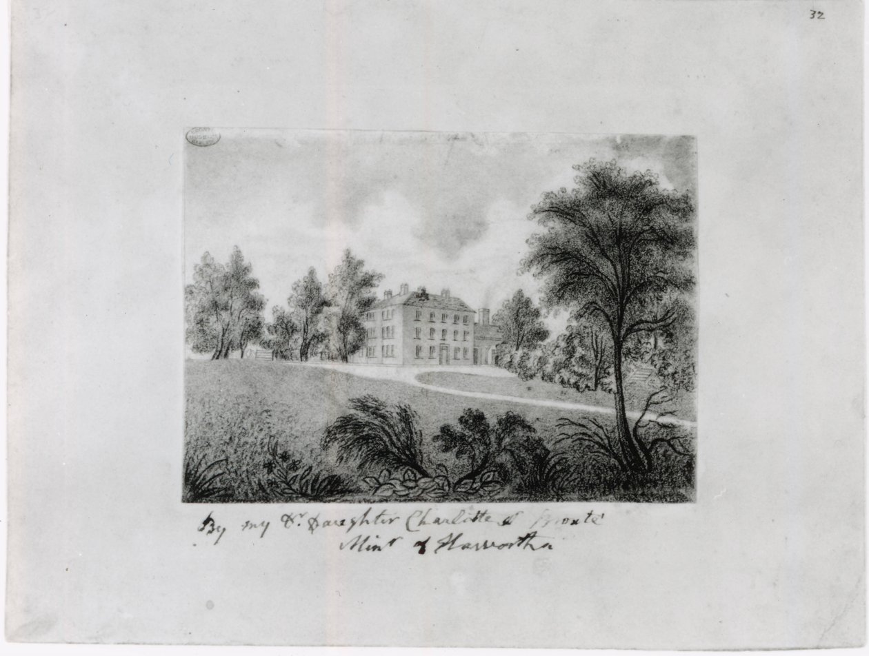 The Roe Head School, c.1831-32 (conte on paper) od Charlotte Bronte