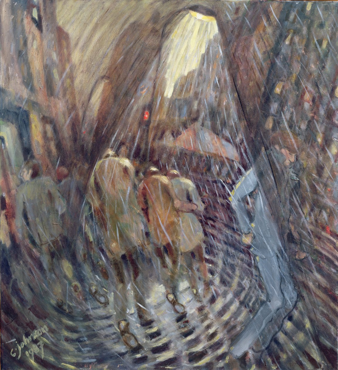 Hail on Sixth Avenue, New York City, 1987 od Charlotte Johnson Wahl