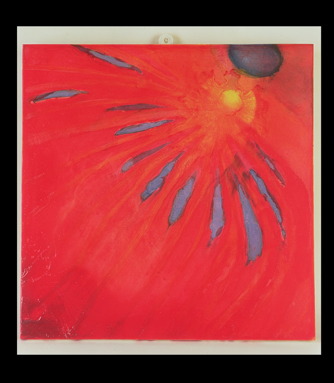 Fan Fire, 1997 (olej a glazura na gesso desce) od Charlotte Johnstone