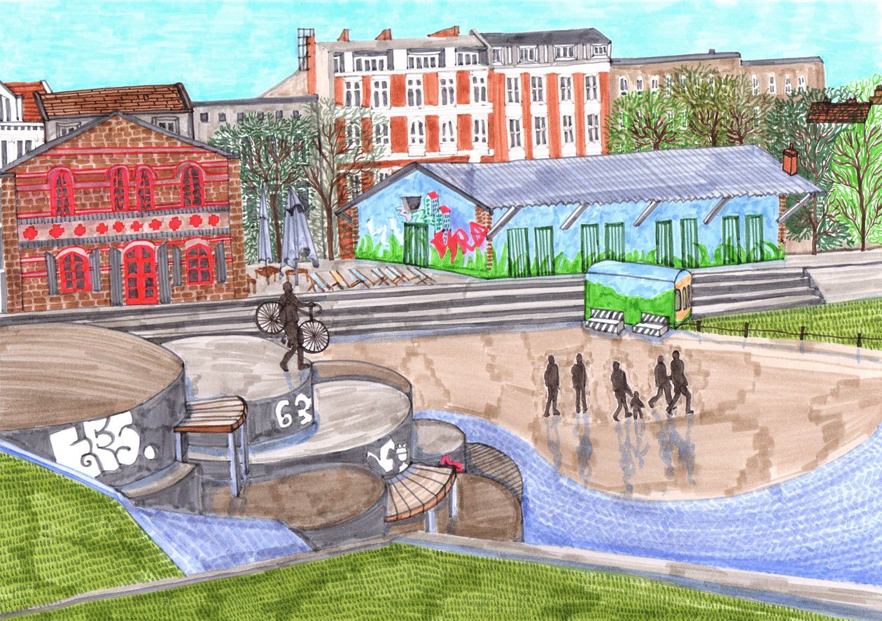 Görlitzer Park, 2017 (štětce) od Charlotte Orr