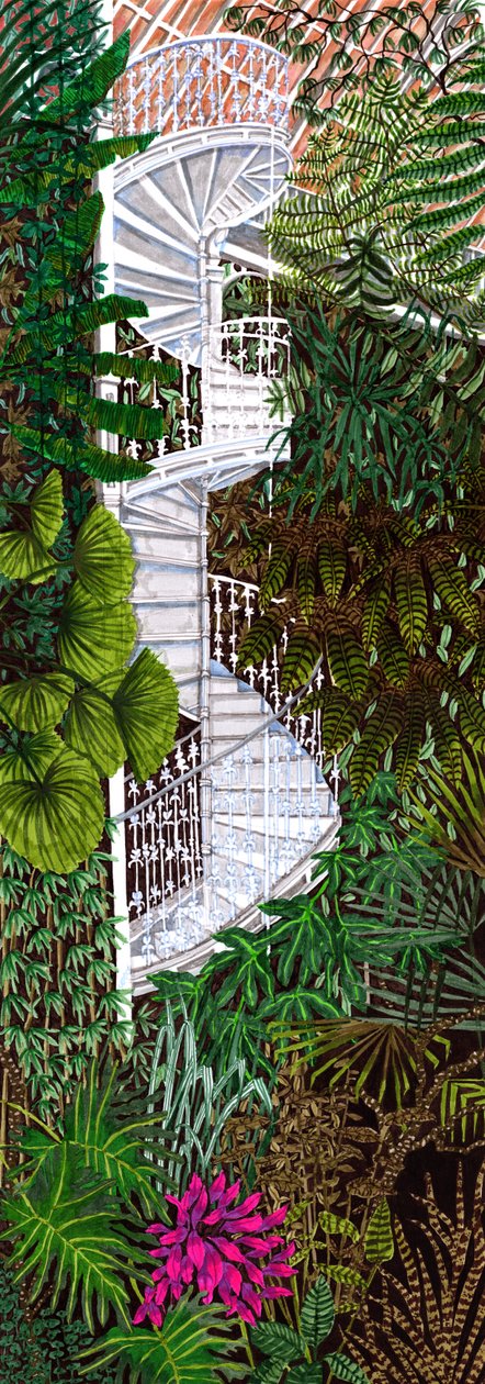 Kew Gardens #2, 2020 (štětcem na papíře) od Charlotte Orr