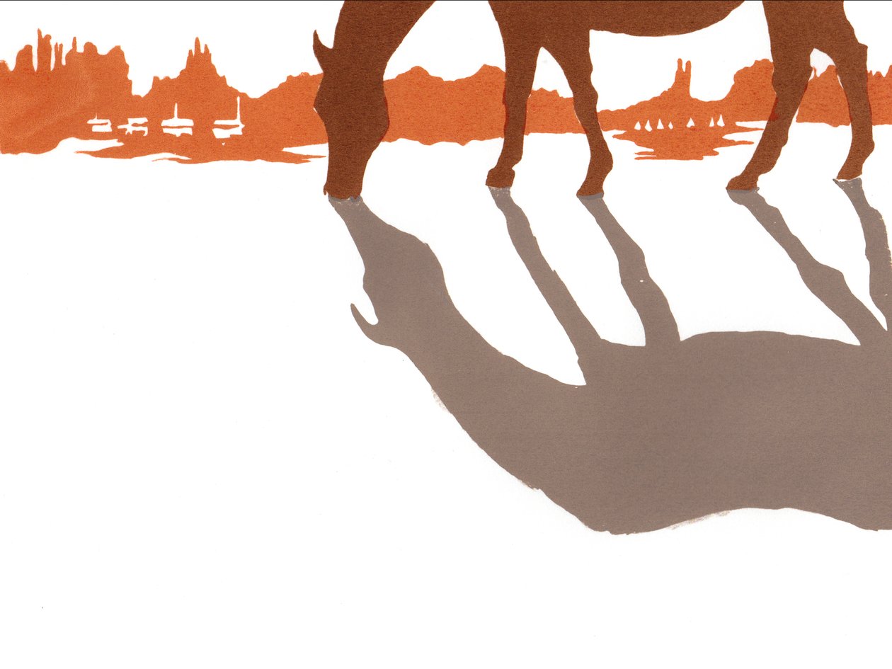 Americký západ, 2013 (sítotisk) od Charlotte Orr