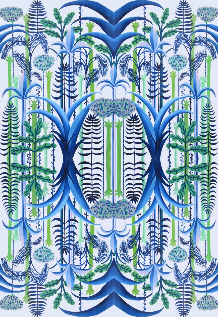 Tapeta, 2016 (akryl na papíře) od Charlotte Orr