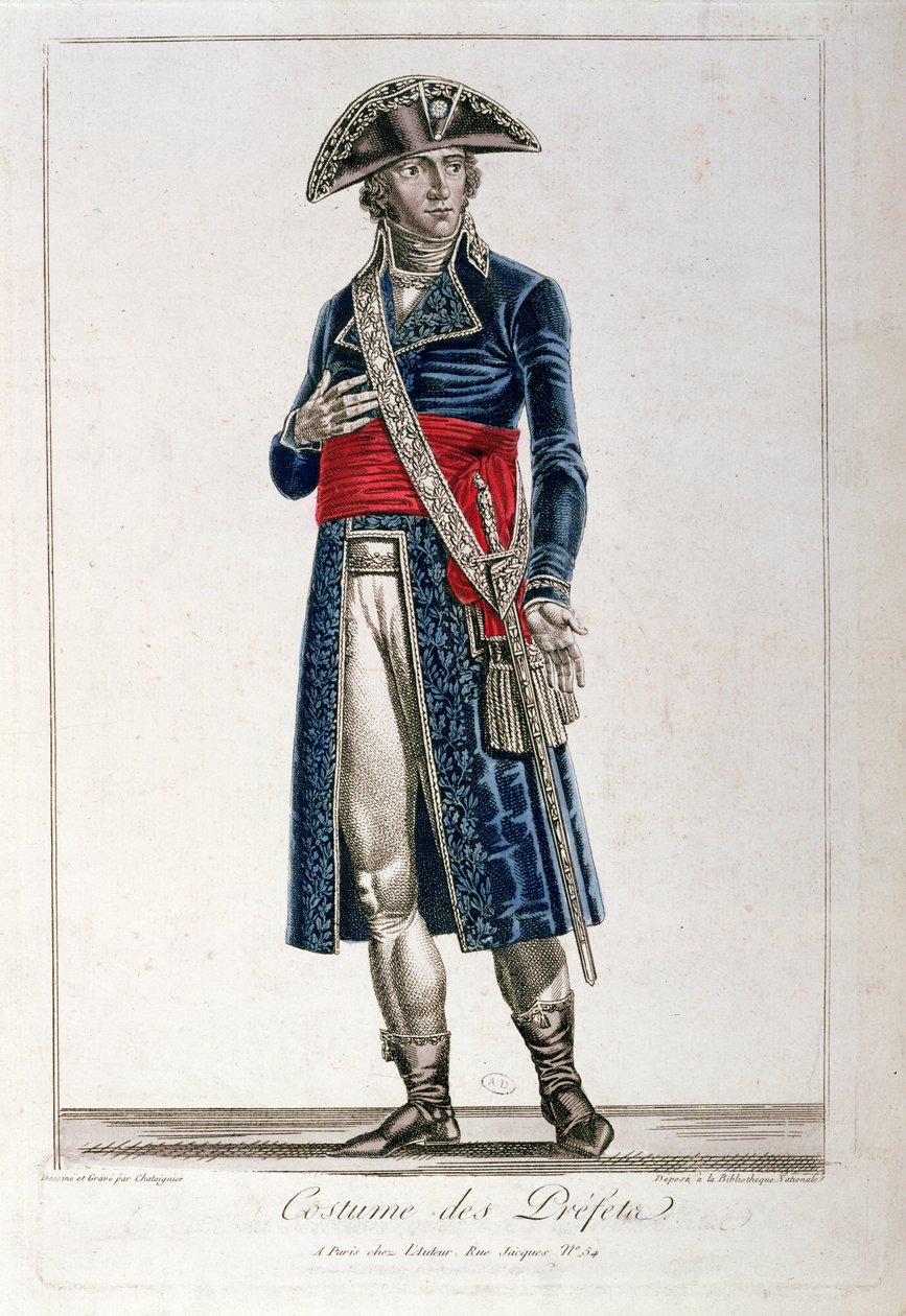 Kostým prefekta v období konzulátu (1799-1804) první republiky, kolem roku 1800 (viz také 217238) od Chataignier