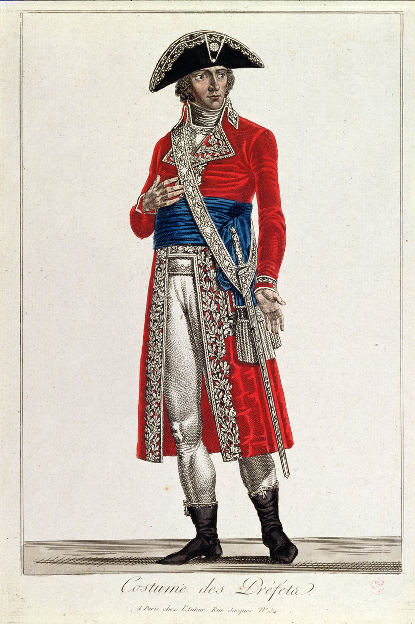 Kostým prefekta v období konzulátu (1799-1804) první republiky, kolem roku 1800 (viz také 168825) od Chataignier