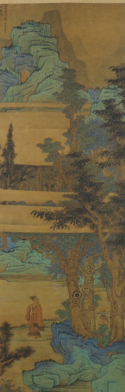 Krajina modrozeleným způsobem z roku 1633. od Chen Hongshou