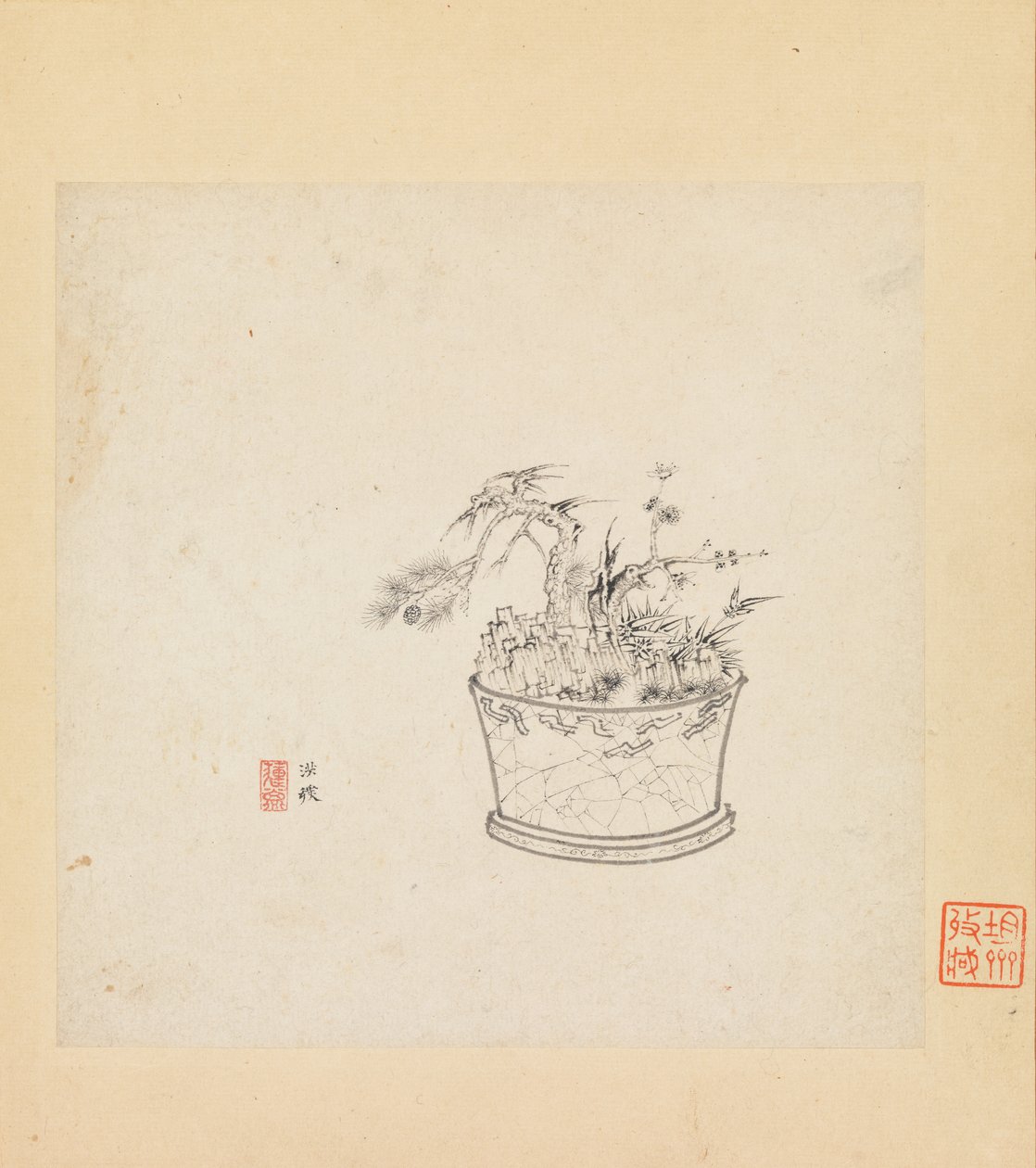 Různé studie, jeden list z roku 1619. od Chen Hongshou