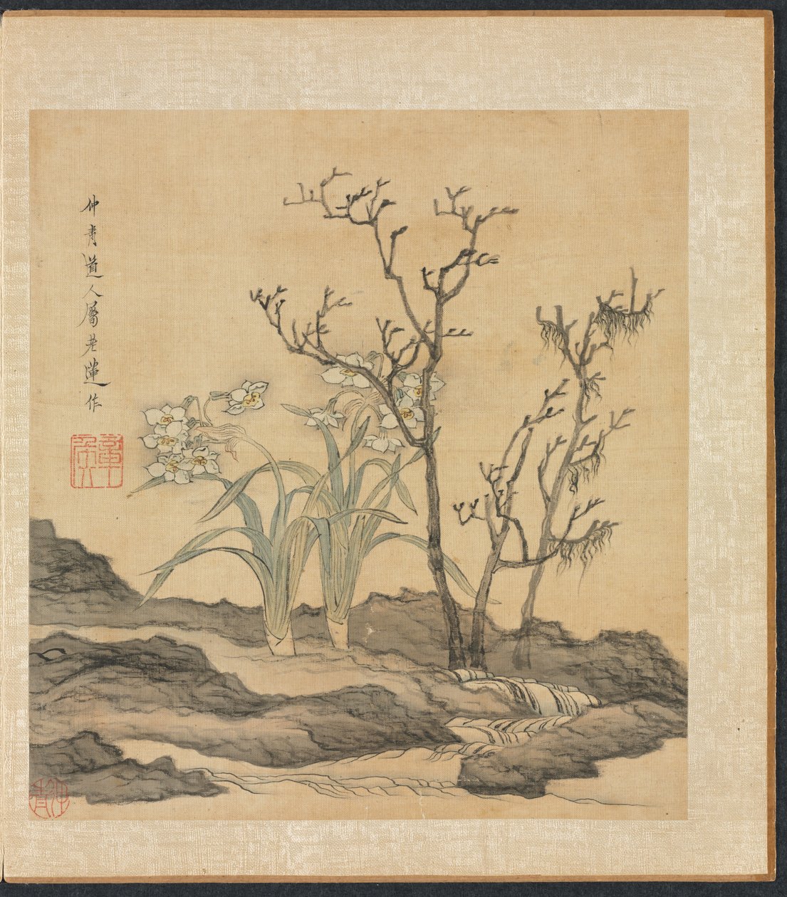 Obrazy podle starých mistrů: Narcis a holé stromy, 1598-1652. od Chen Hongshou