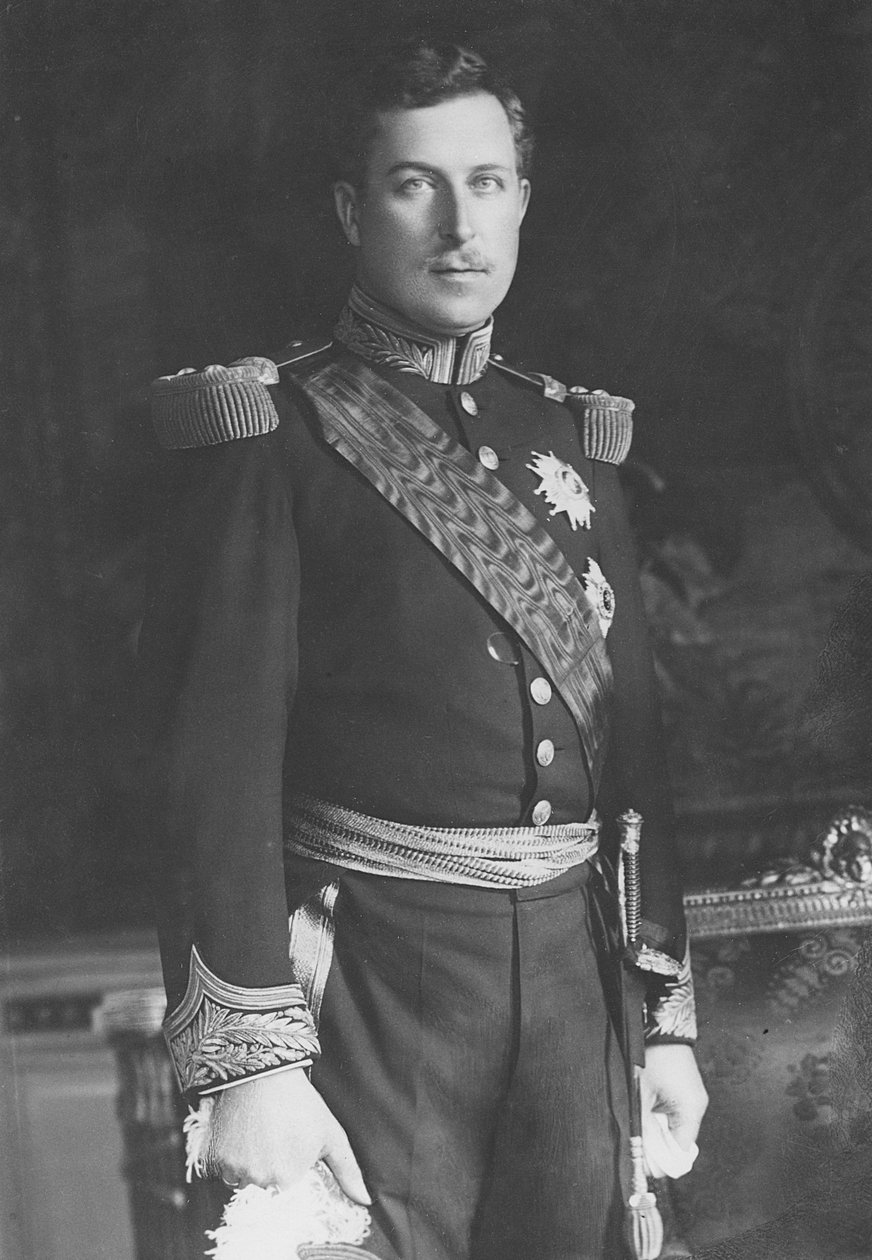 Albert I., belgický král (černobílá fotografie) od Cheri Rousseau