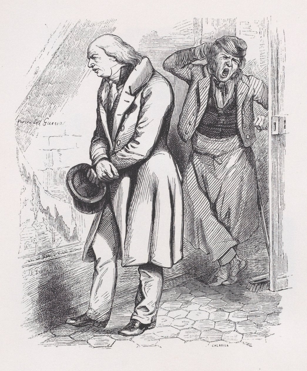 Podkroví z The Complete Works of Béranger, 1836. od Cherrier
