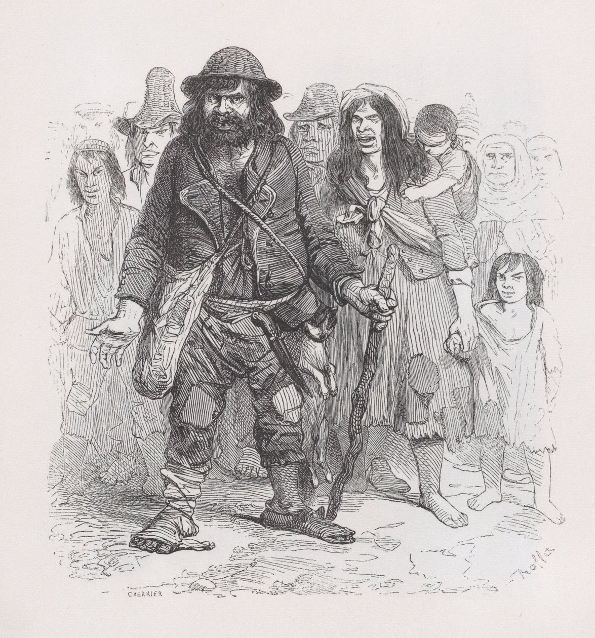 Cikáni z The Complete Works of Béranger, 1836. od Cherrier