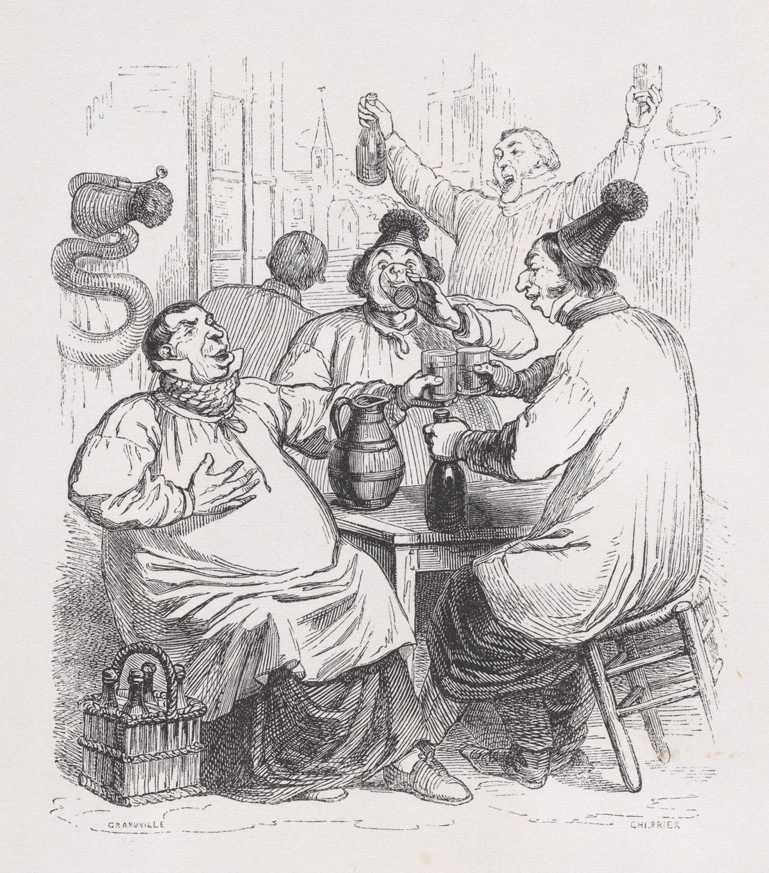Farní zpěváci z The Complete Works of Béranger, 1836. od Cherrier