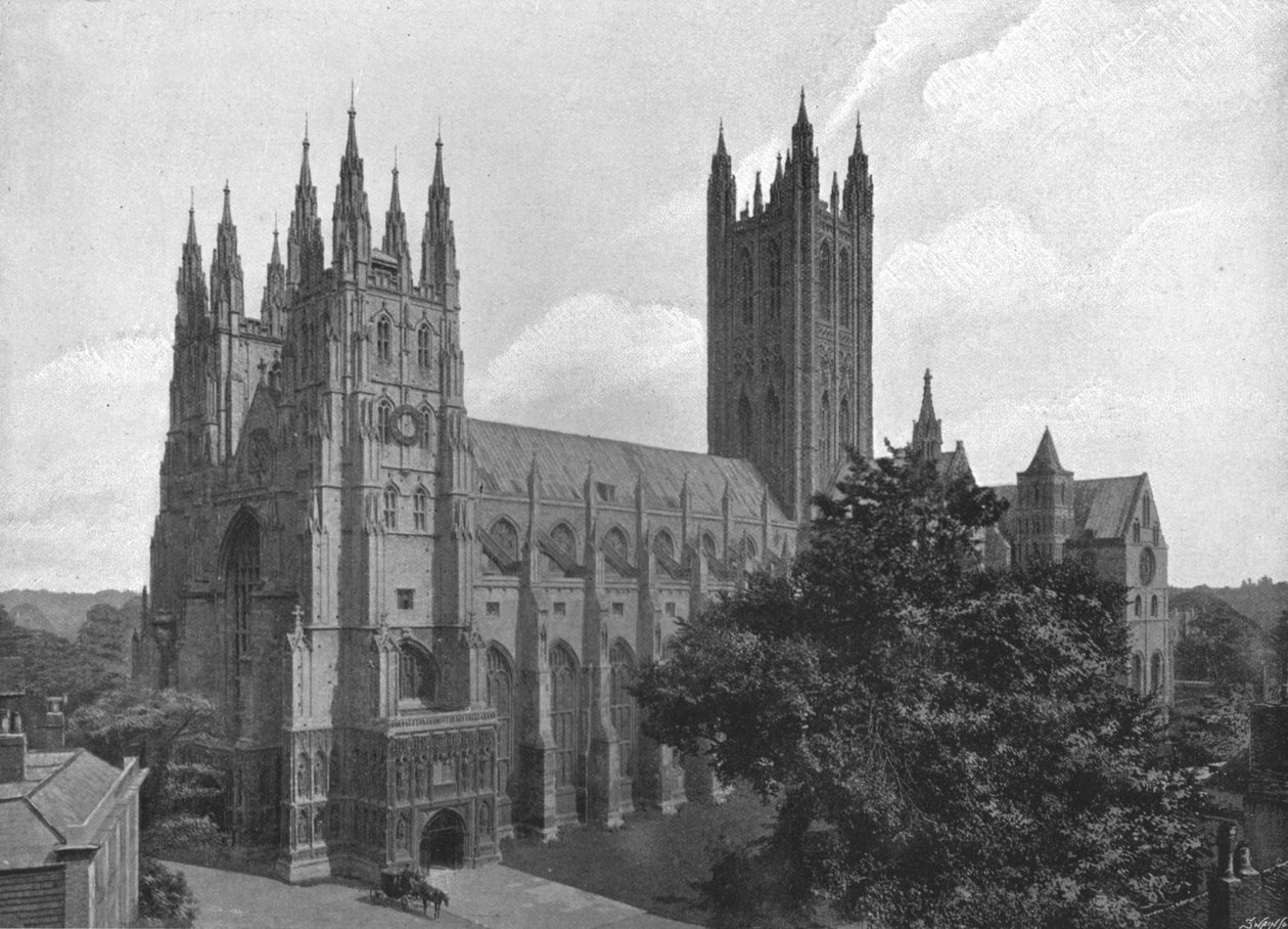 Katedrála v Canterbury, c1900 od Chester Vaughan
