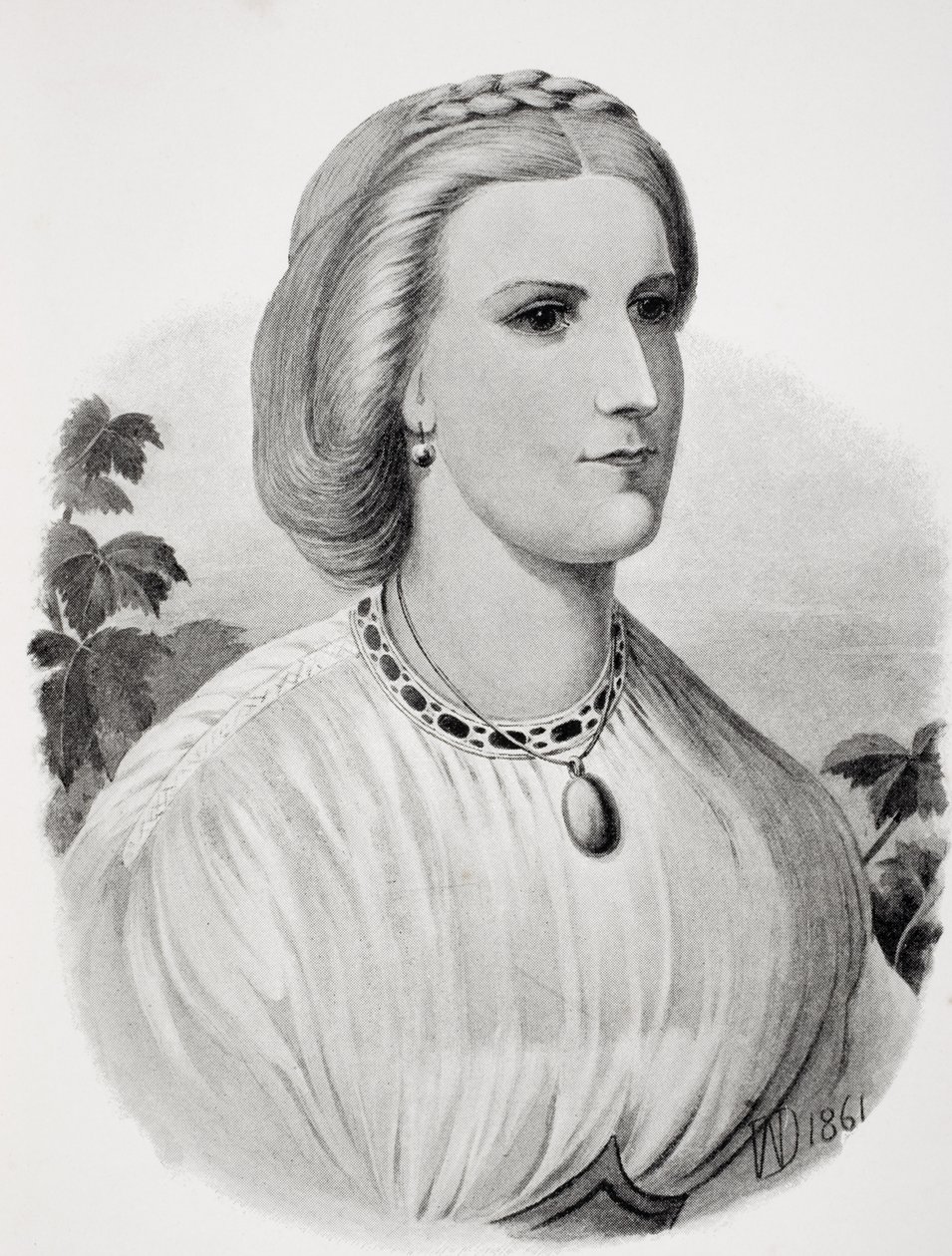 Lady Isabel Burton (1831-96) jako nevěsta, z 