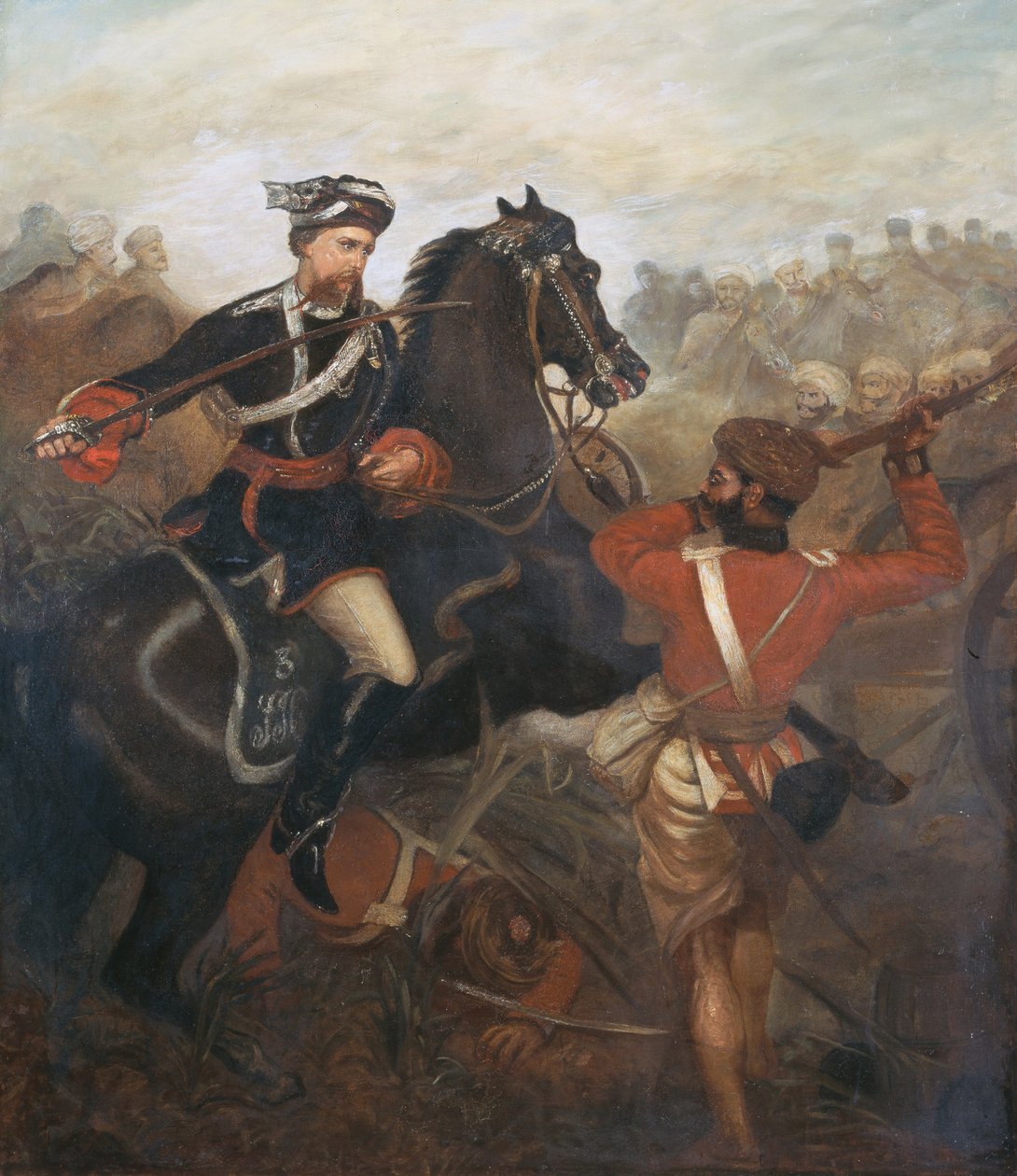 Poručík Frederick Robertson Aikman (1828-88) získal Viktoriin kříž v Lucknow během indické vzpoury dne 1. března 1858, kolem roku 1860 od Chevalier Louis William Desanges